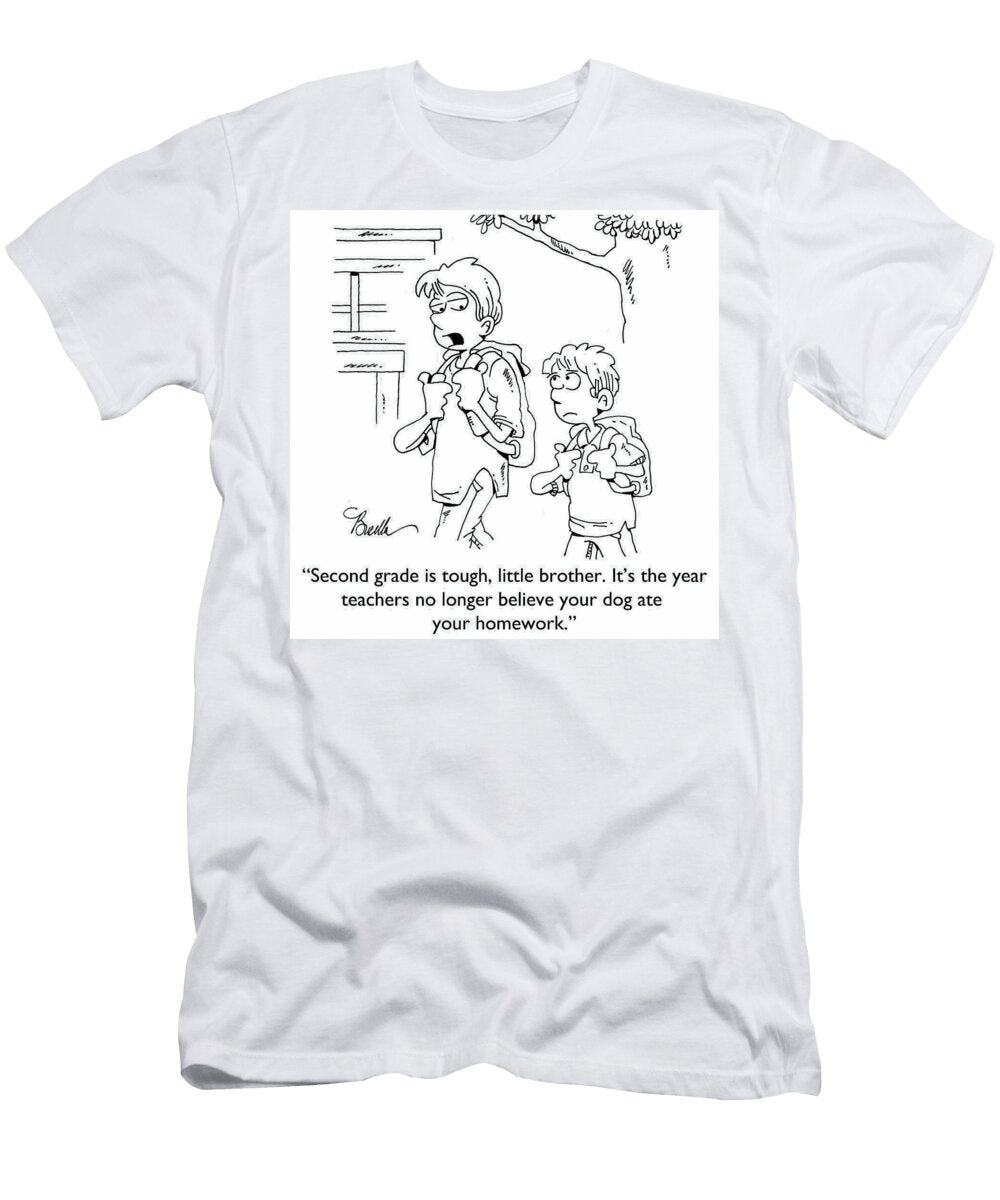 Second Grade Is Tough Little Brother Its the Year Marty Bucella T-Shirt