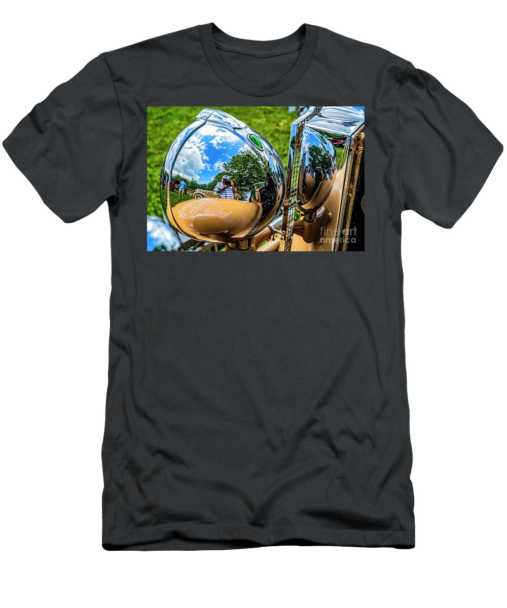 Selfie Headlight and Reflection in Radiator Housing 8258t Doug Berry T-Shirt