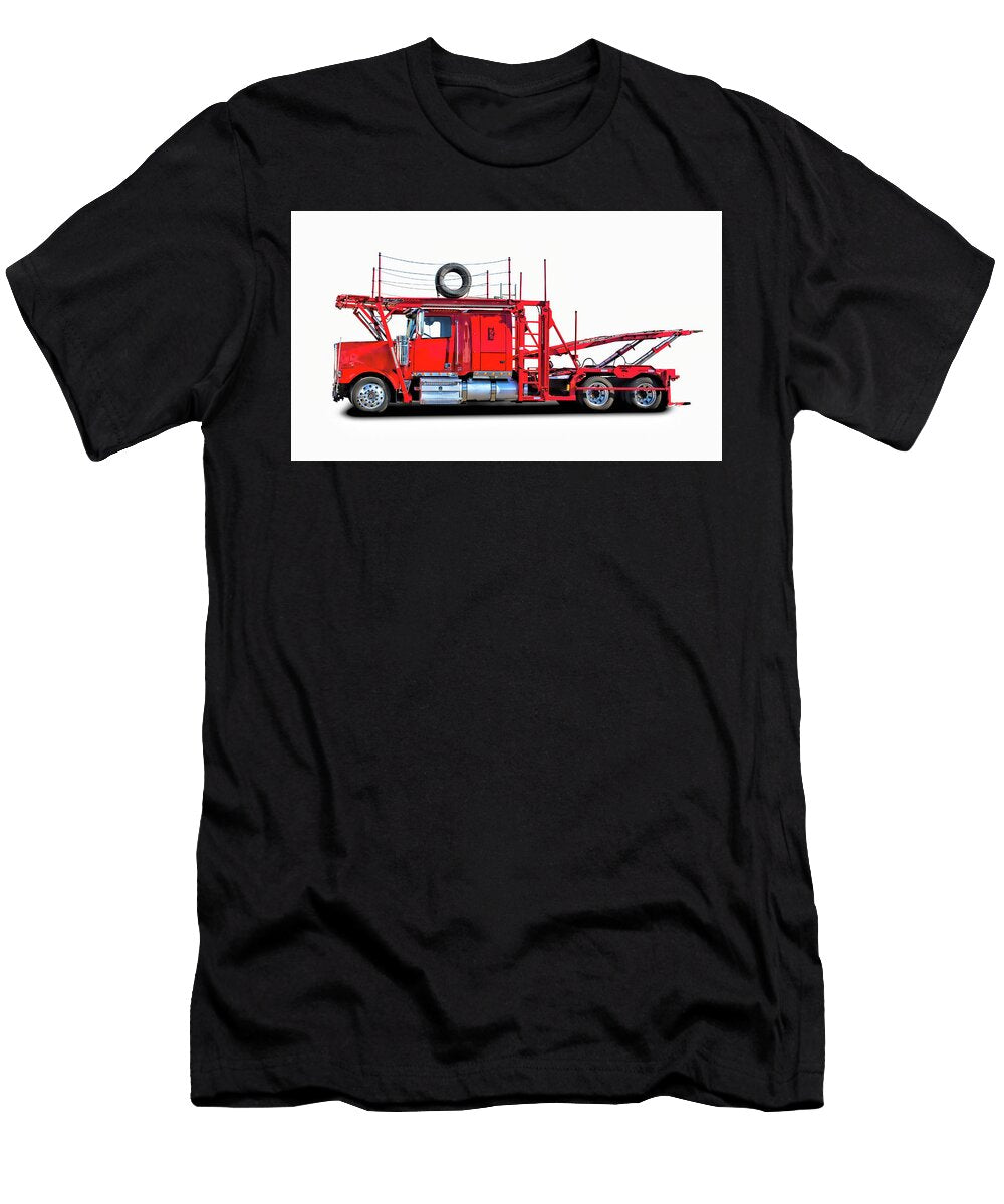 Semi Truck Auto Transport 026 3 Nick Gray T-Shirt