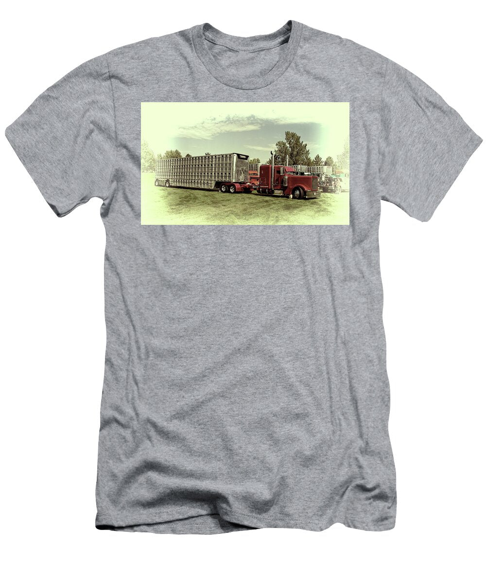 Semi Truck Cattle Truck 2 Nick Gray T-Shirt