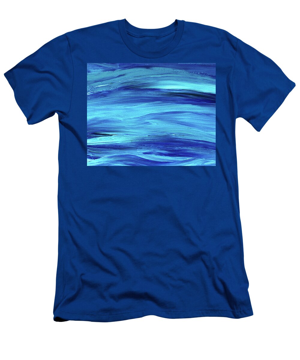 Serene Ocean Waves Turquoise Blue Reflections Irina Sztukowski T-Shirt