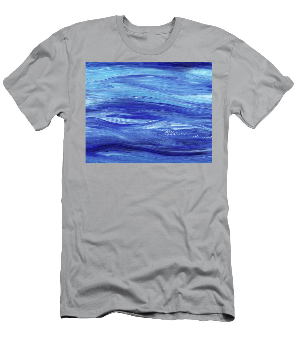 Serene Ultramarine Peaceful Ocean Blue Waves Irina Sztukowski T-Shirt