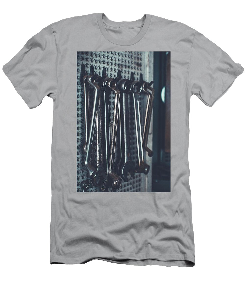 Set of Used Spanners Hanging on the Wall Les Classics T-Shirt