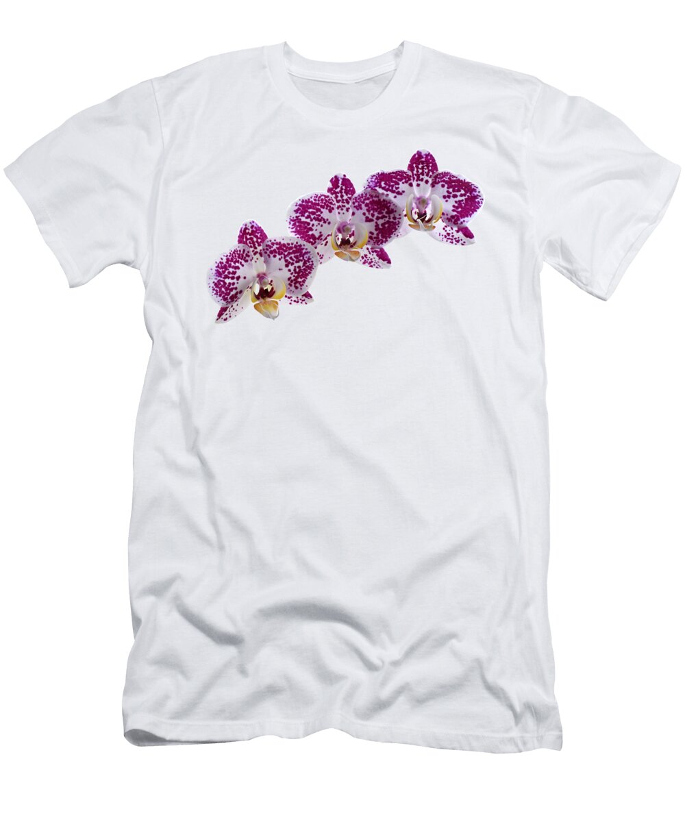 Shades of Pink Orchid Flowers Gill Billington T-Shirt