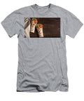 Shawarma Burrito Roll Wrap Grilled Healthy Sandwich Wooden Table Copy Space Fast Food Lettuce Tomato More Than Pictures T-Shirt