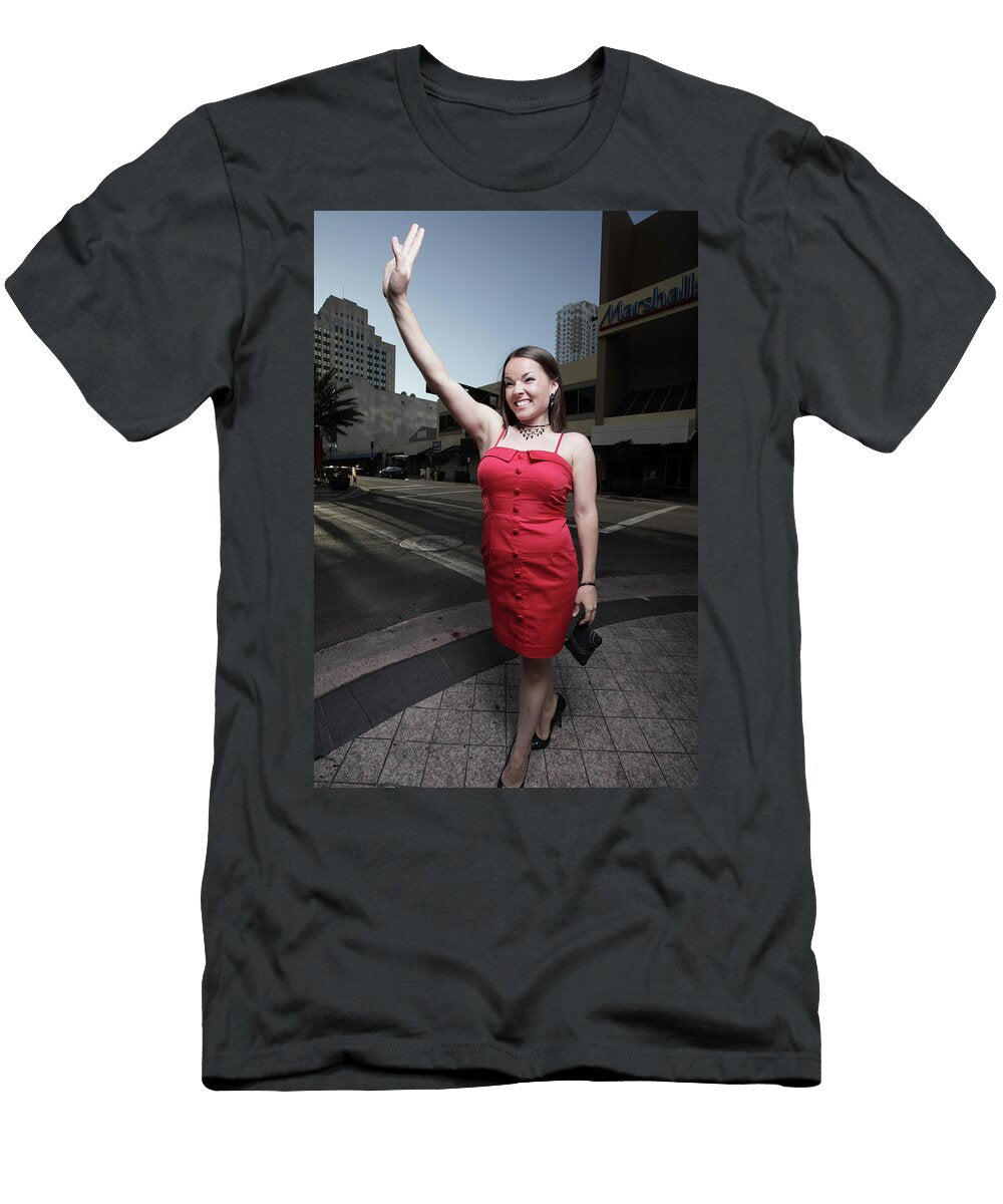 She Is Wearing a Sexy Red Dress Felix Mizioznikov T-Shirt