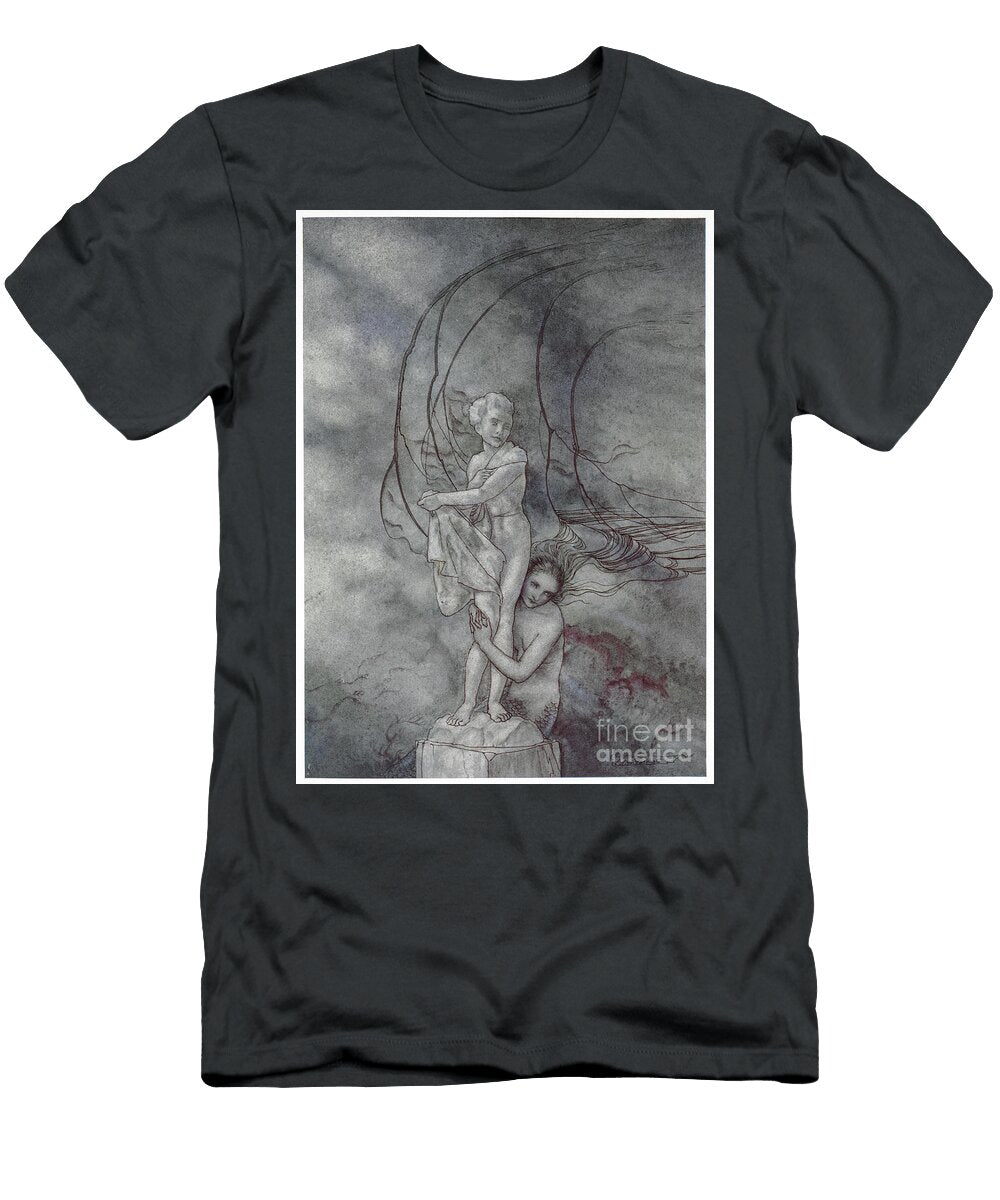 She Put Her Arms Round the Marble Figure Which Was So Like the Prince European School T-Shirt