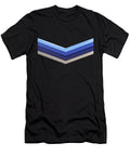 Shiny Dark and Light Blue Chevron with Metal Design Donald Lawrence T-Shirt