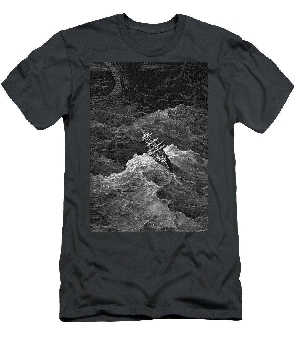 Ship in Stormy Sea Craphe Studio T-Shirt