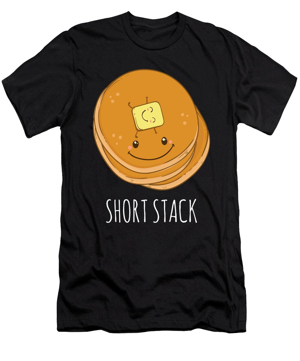 Short Stack Cute Kawaii Pancakes Noirty Designs T-Shirt