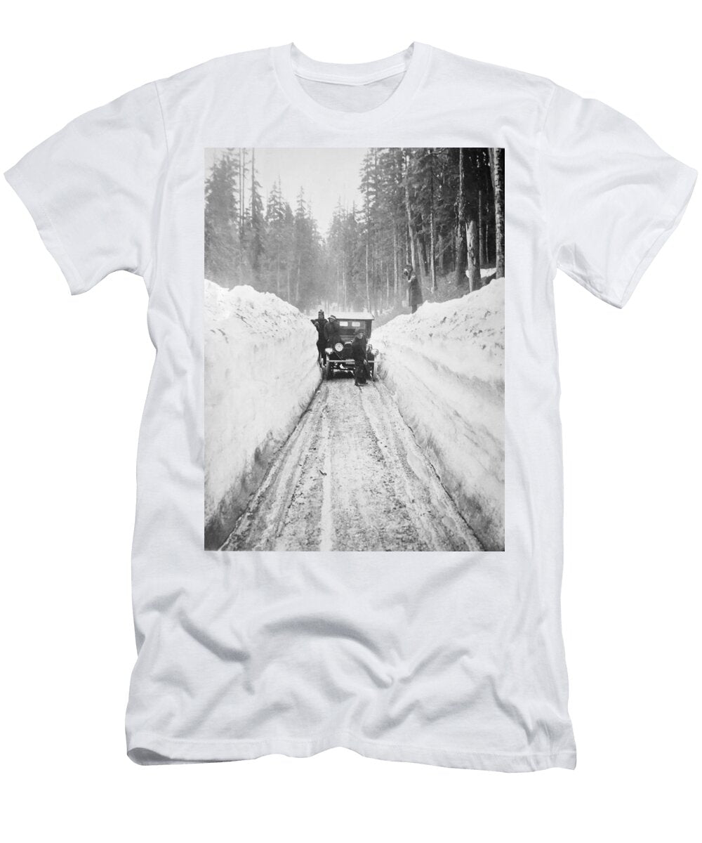 Shoveling Out From a Blizzard Mountain Dreams T-Shirt
