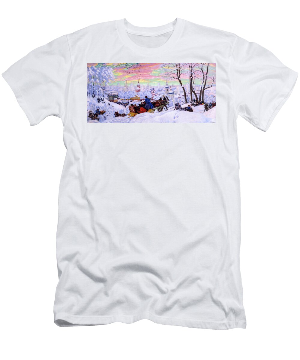 Shrovetide By Boris Kustodiev 1916 Boris Kustodiev T-Shirt