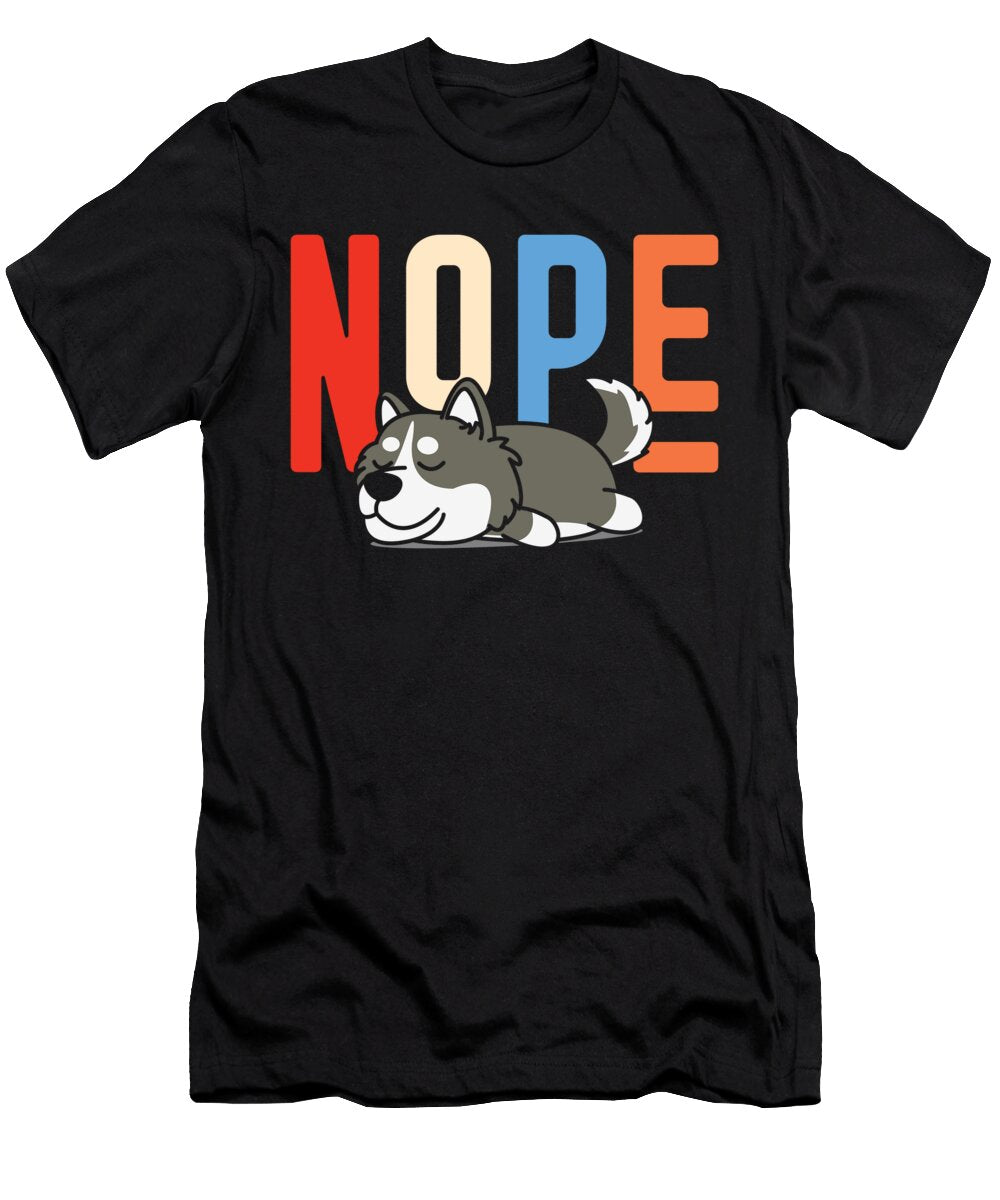Siberian Husky Dog Vintage Nope Sweet Birdie Studio T-Shirt