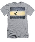 Silhouette of a Heron At Sunset Mario G Rivera T-Shirt