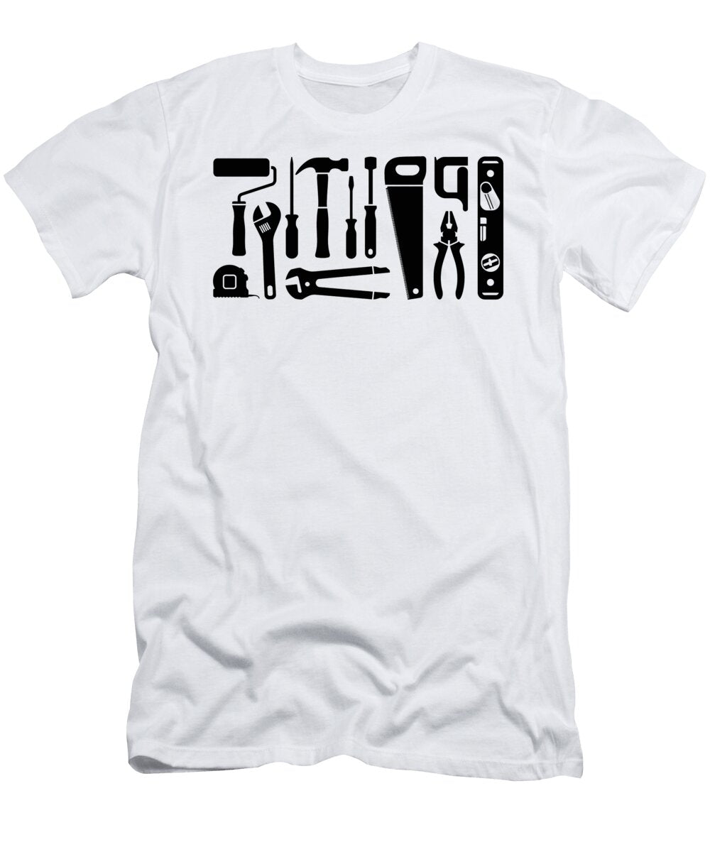 Silhouette of Various Hand Tools Joanna Redesiuk T-Shirt