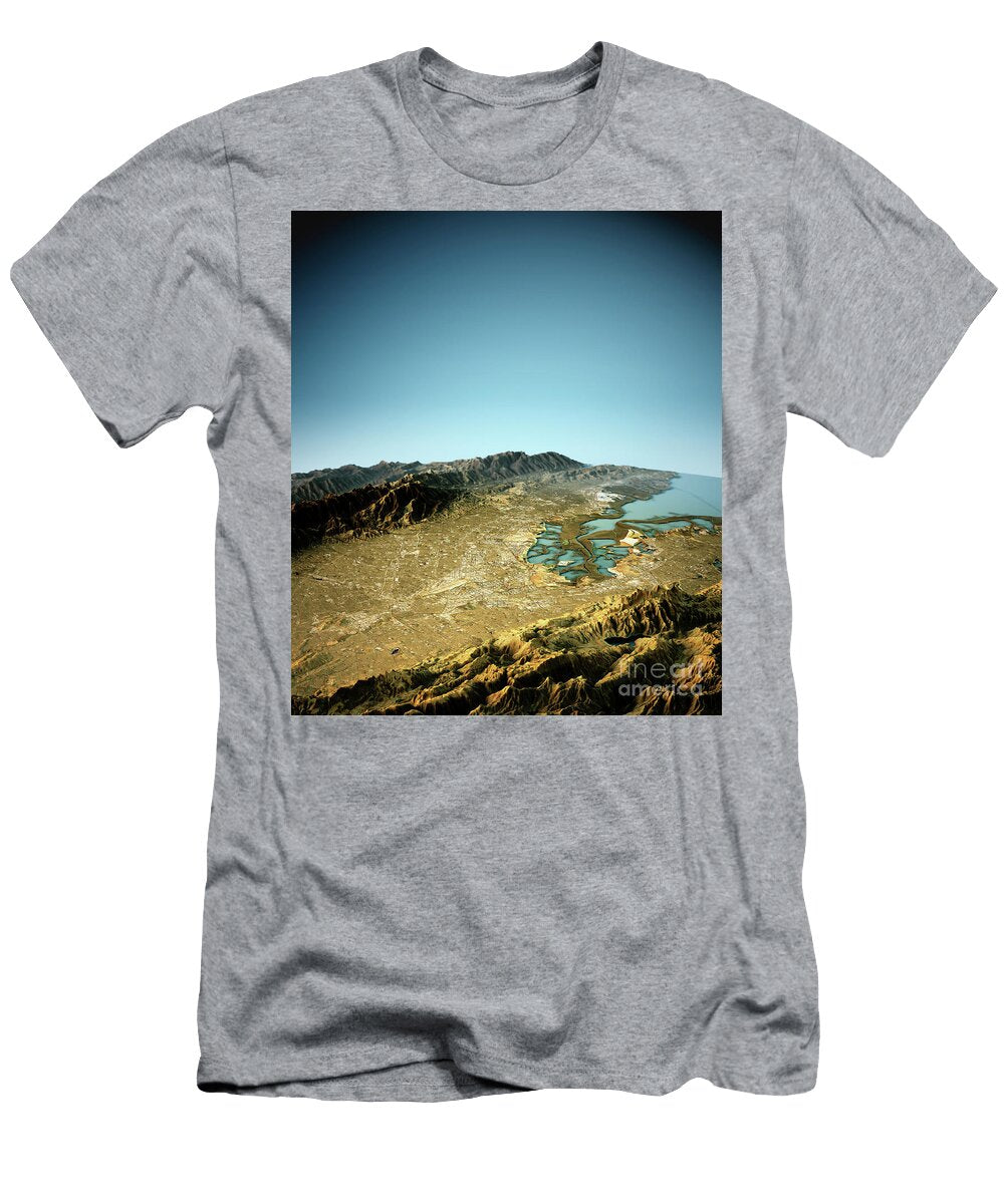 Silicon Valley 3d View East to West Natural Color Frank Ramspott T-Shirt