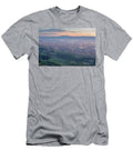 Silicon Valley and Green Hills At Dusk Monument Peak Ed R Levin County Park Milpitas California Yuval Helfman T-Shirt
