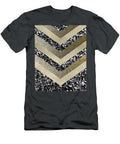 Silver Gold Chevron Glitter Glam 1 Anitas and Bellas Art T-Shirt