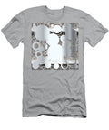 Silver Retro Circles Background Bigalbaloo Stock T-Shirt