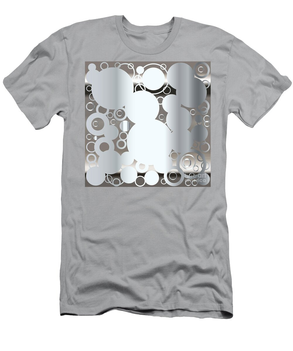Silver Retro Circles Background Bigalbaloo Stock T-Shirt