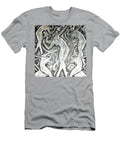 Silver Woman in the Machine Frieze Square Tony Rubino T-Shirt