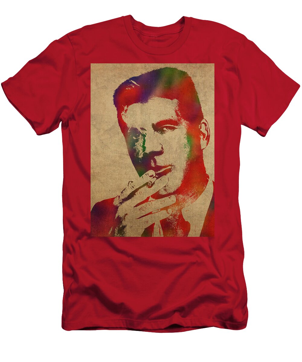 Simon Cowell Watercolor Portrait Design Turnpike T-Shirt