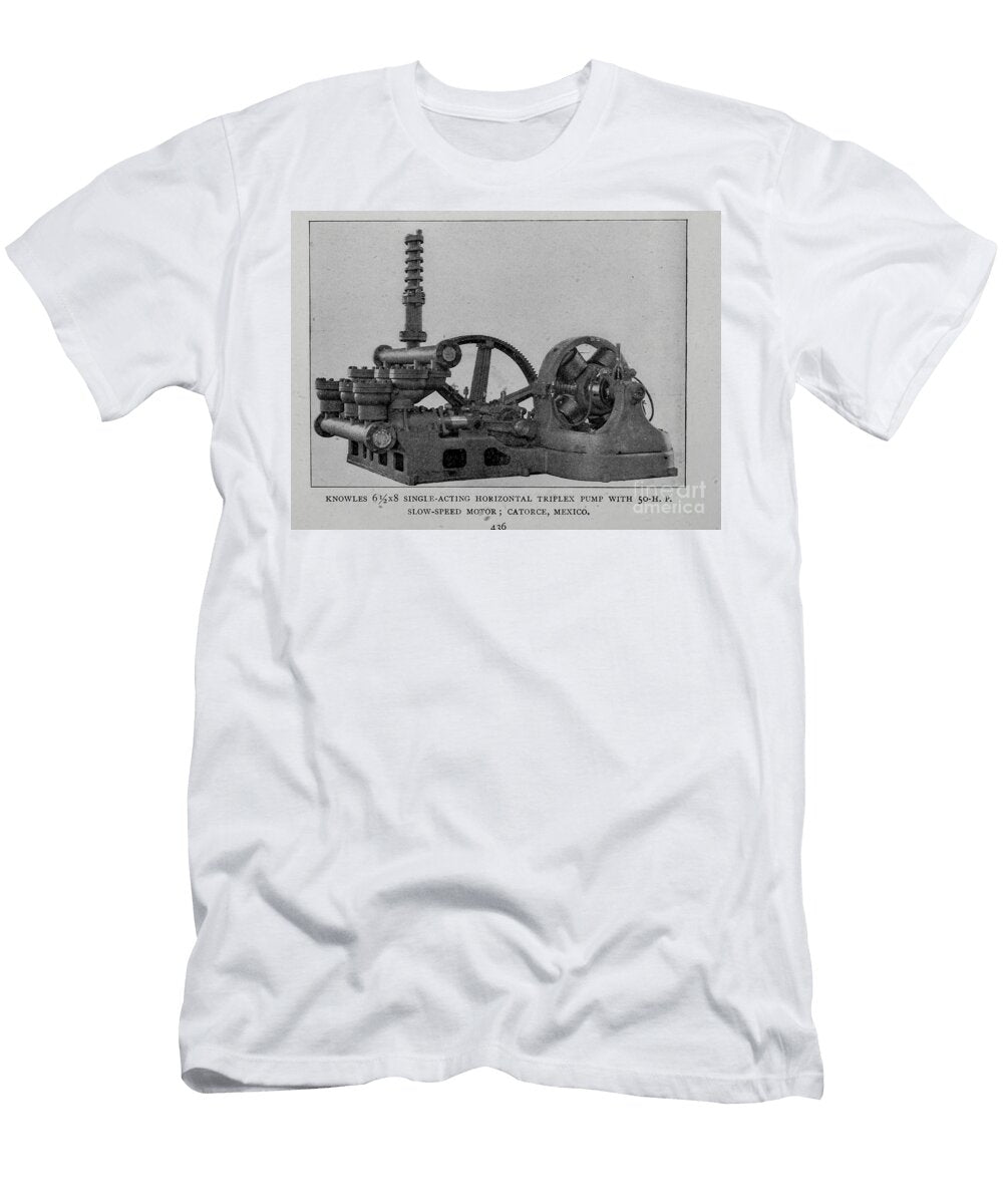 Single Acting Horizontal Triplex Pump Ac3 Historic Illustrations T-Shirt