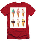 Six Colorful Ice Cream Cones Ready for Summer Sipes Edmond T-Shirt