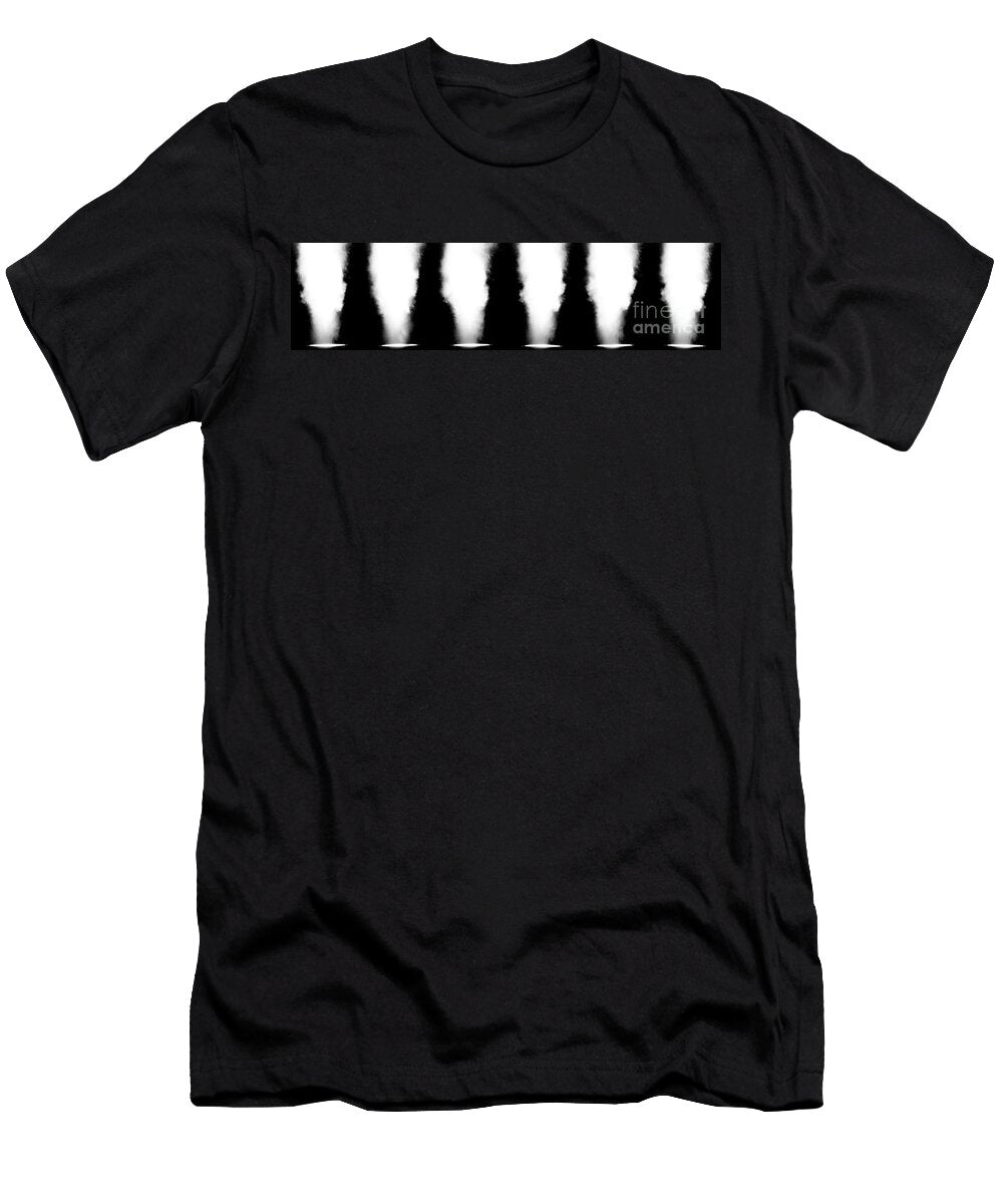Six Stage Lights in a Row Filled with Smoke Simon Bratt Photography T-Shirt