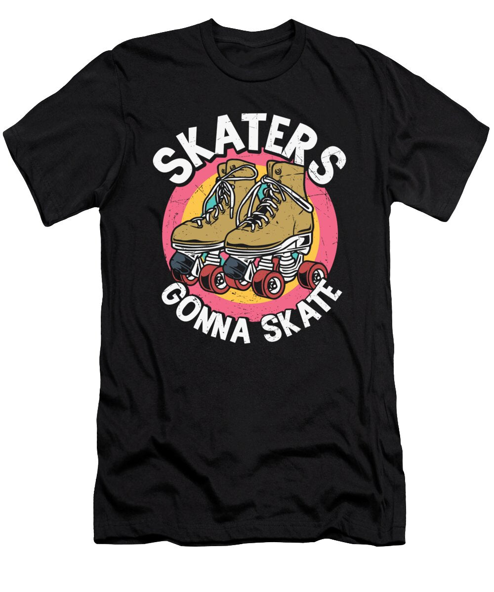 Skaters Gonna Skate Retro Vintage 80s Aesthetic Licensed Art T-Shirt