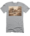 Skovparti Med Bro Over Alob Art Anton Carl Dusch German T-Shirt