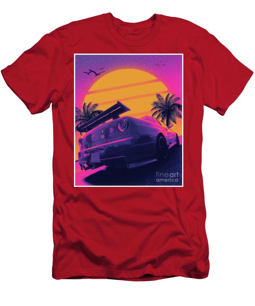 Skyline Synthwave Palmer Hannah T-Shirt