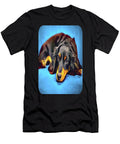 Sleepy Long Haired Brown Dachshund Sun Leil T-Shirt