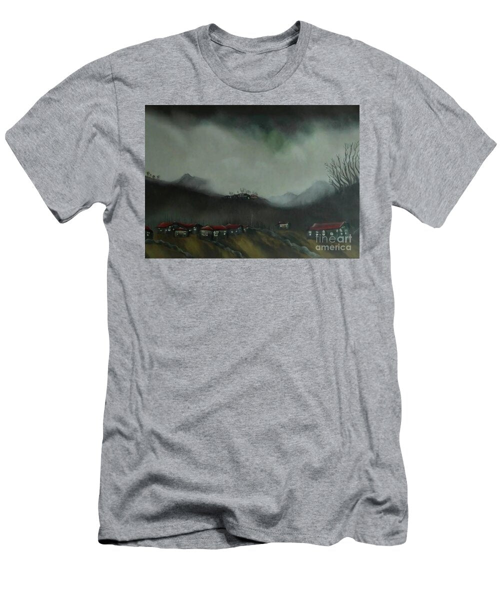 Slumber Painting Tractor Clear Cold Alive Dark Far Life Mist Abstract Aged Antique Art Artist Artistic Background Blue Canvas Color Colorful Communication Craft Design Faded Frame Geometry Grunge N Akkash T-Shirt
