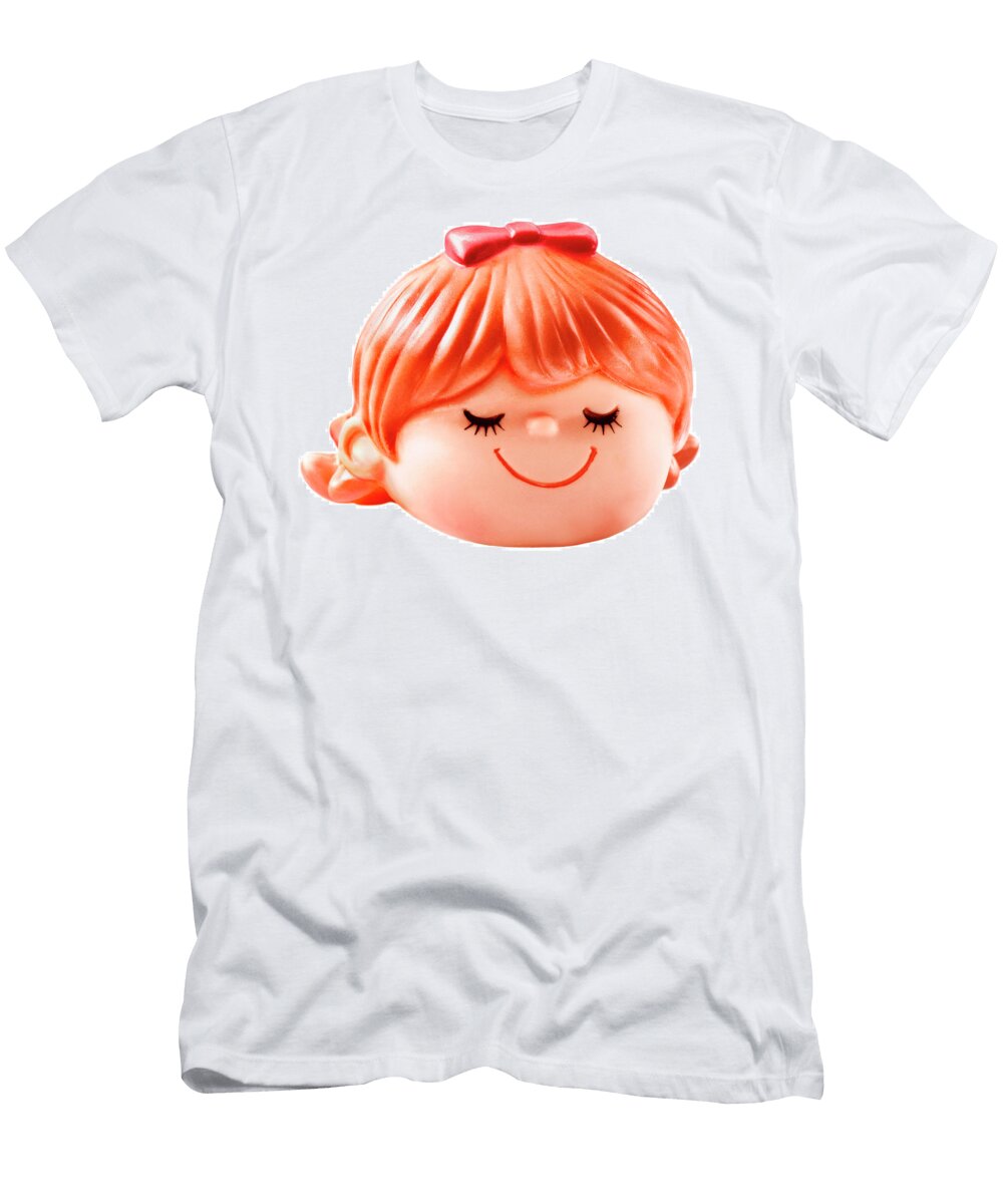 Smiling Girl with Her Eyes Closed Csa Images T-Shirt