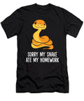 Snake Pet Son Daughter School Sorry My Snake Ate Homework Eq Designs T-Shirt