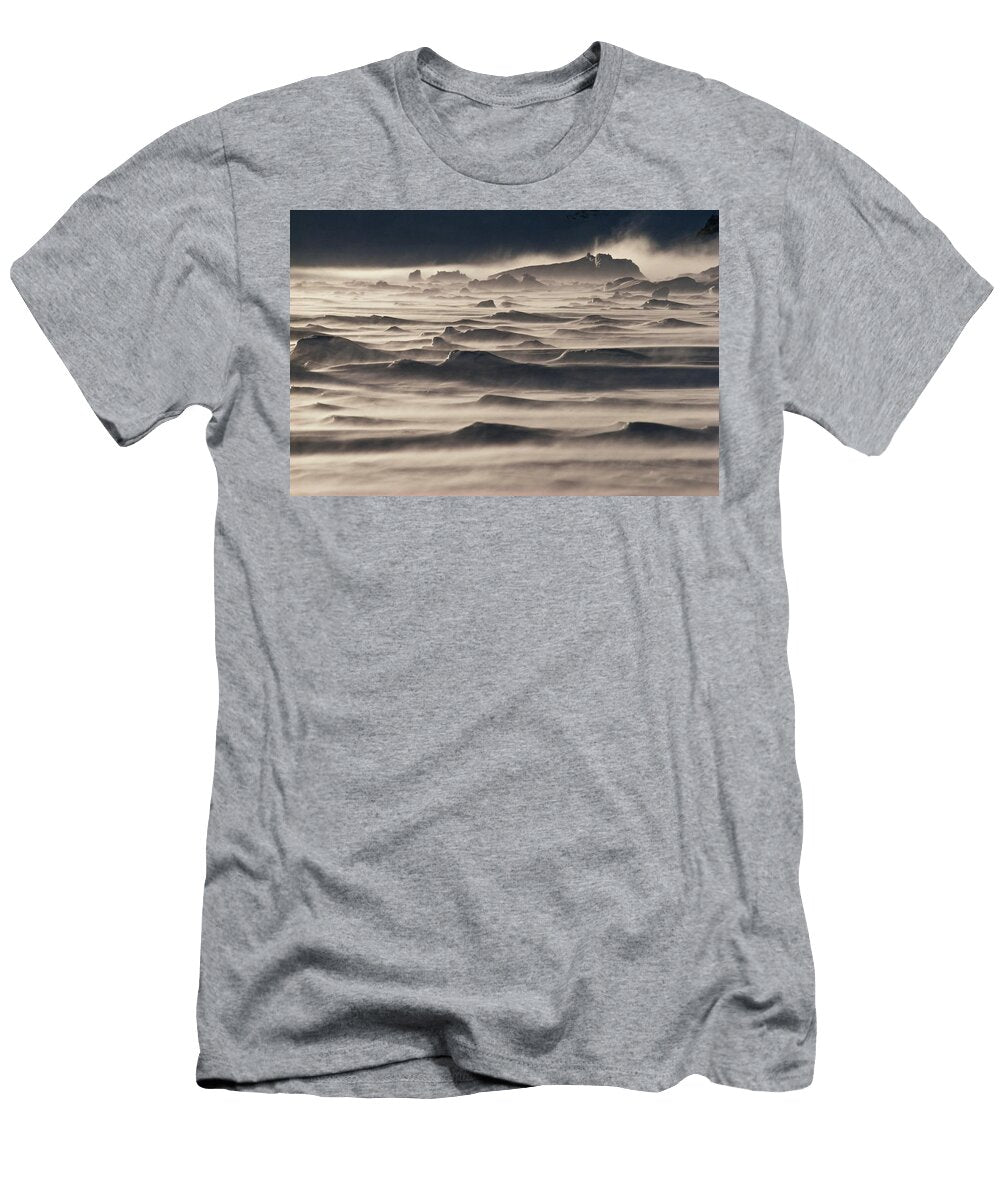 Snow Drift Over Winter Sea Ice Antarctica T-Shirt