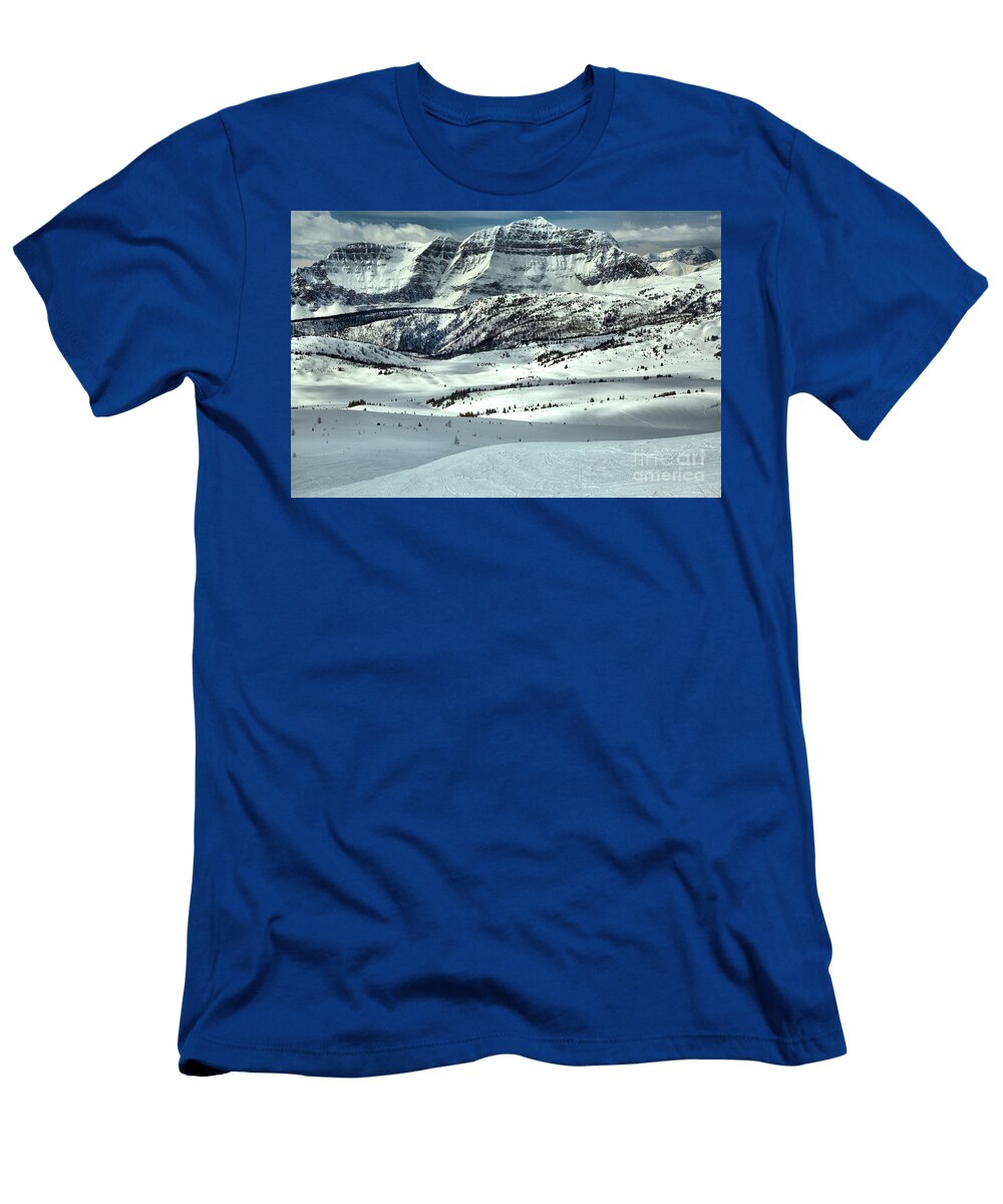 Snow Drifts At the Base of the Rockies Adam Jewell T-Shirt