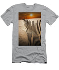 Snow Fence At Sunset Randall Nyhof T-Shirt