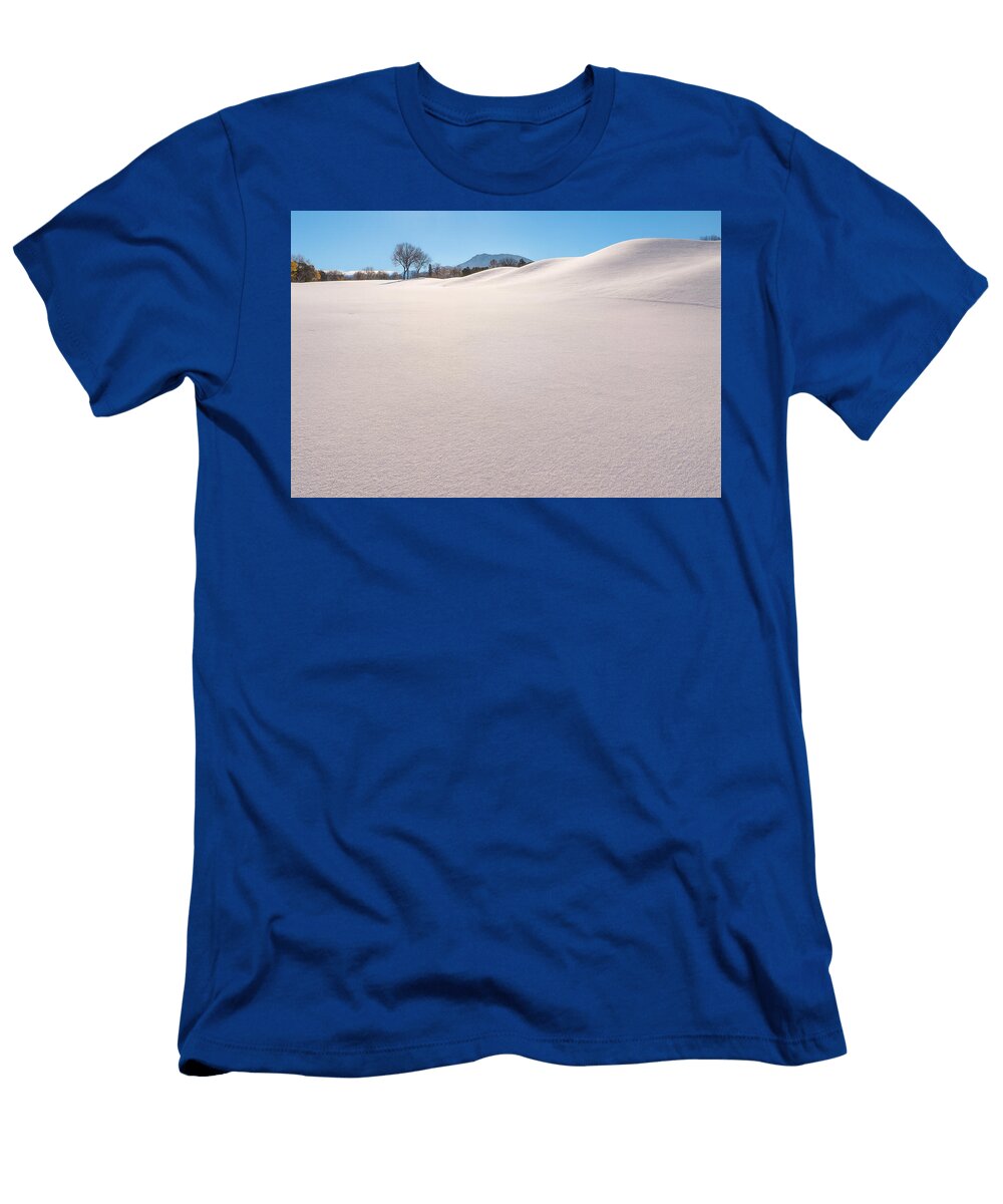 Snowy Dunes Under Clear Sky Mario G Rivera T-Shirt