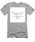 Soaring Dove Clutching Staff Front Drawing Aloysius Patrimonio T-Shirt