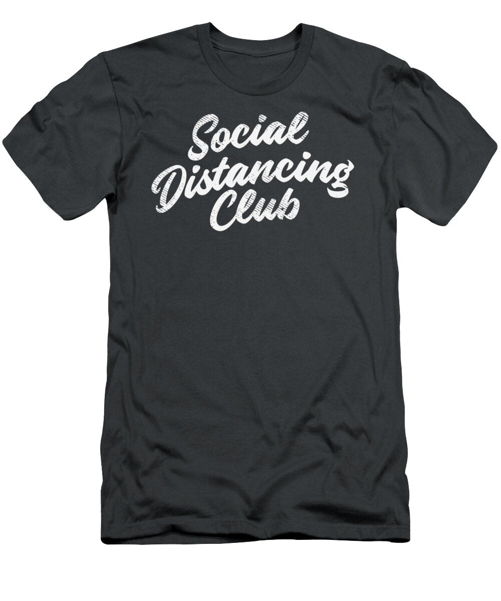 Social Distancing Club Quarantine Introvert Antisocial Gurfaf Elza T-Shirt