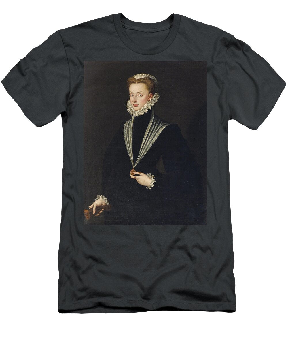 Sofonisba Anguissola Portrait of Archduchess Johanna of Austria Motionage Designs T-Shirt