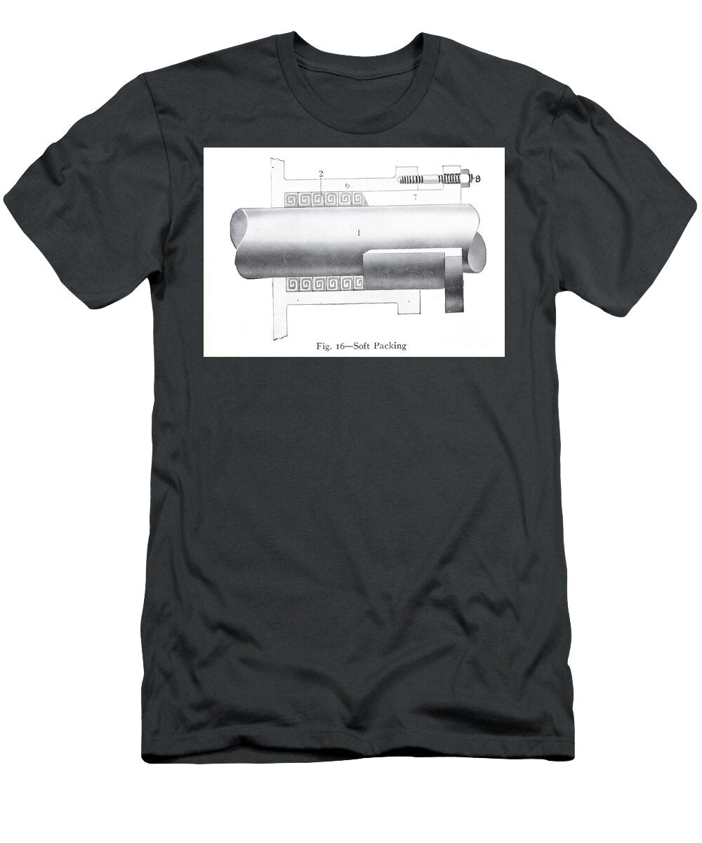 Soft Packing Gland Construction for Steam Engine As5 Historic Illustrations T-Shirt