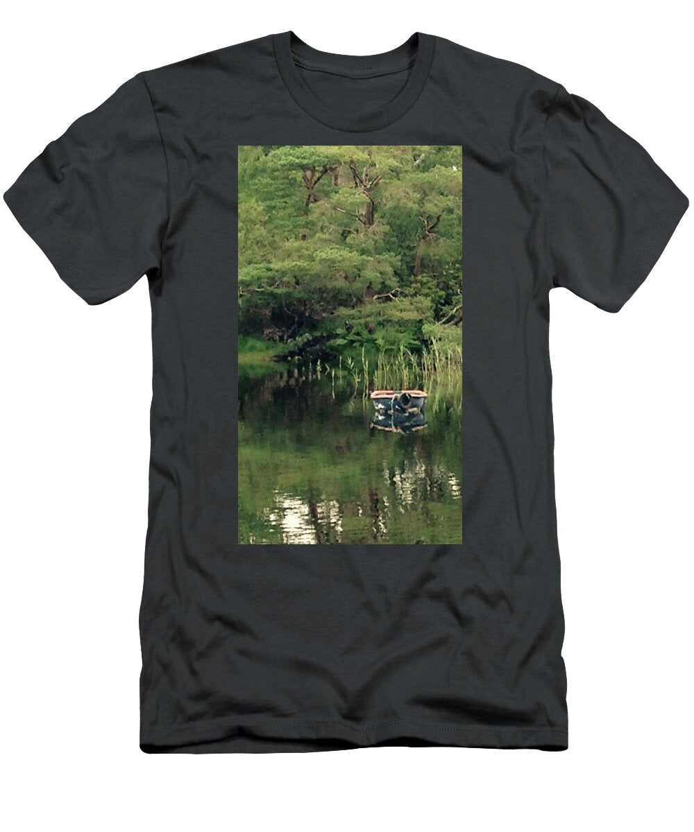 Solitary Boat on Tranquil Lake LA Veta Kirby T-Shirt