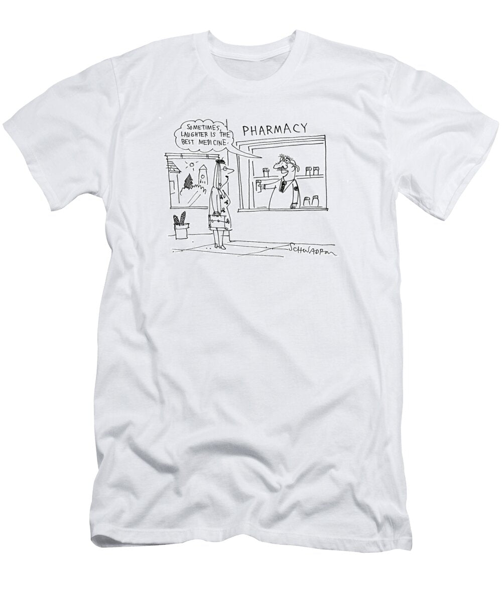 Sometimes Laughter Is the Best Medicine Harley Schwadron No Index T-Shirt