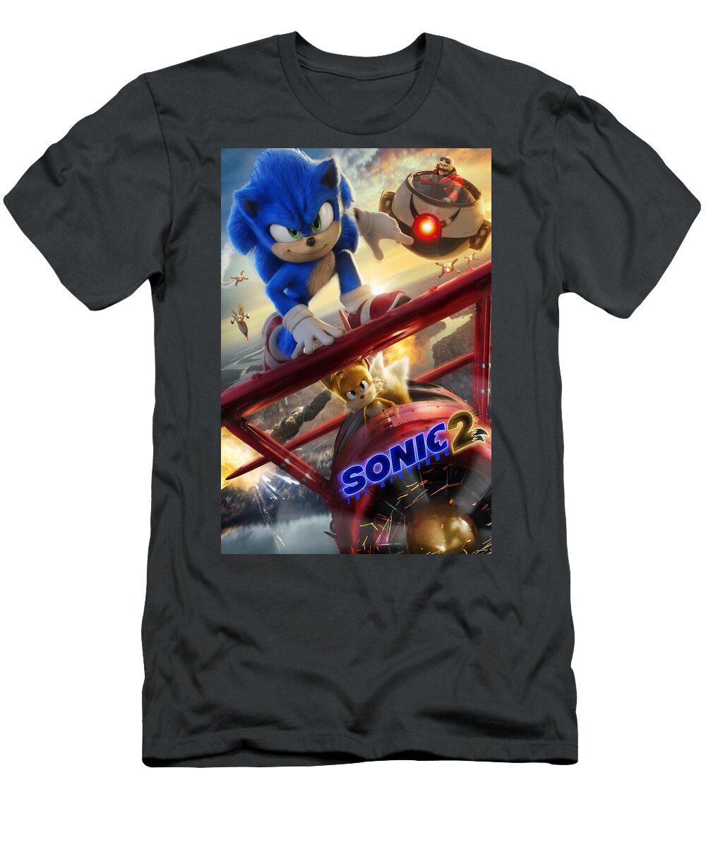 Sonic and Tails in Biplane Dr Robotnik in Pursuit Olivia Setye T-Shirt