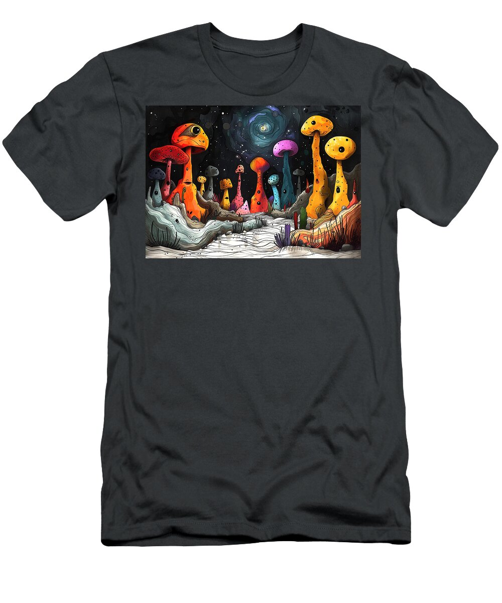 Sonic Landscapes in Psychedelia Landscapes That Visually Express Sound in Psychedelic Styles Rhys Jacobson T-Shirt