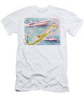 Sonic Racing Boat Bermuda Nautical Chart Art Peek Cathy Peek T-Shirt