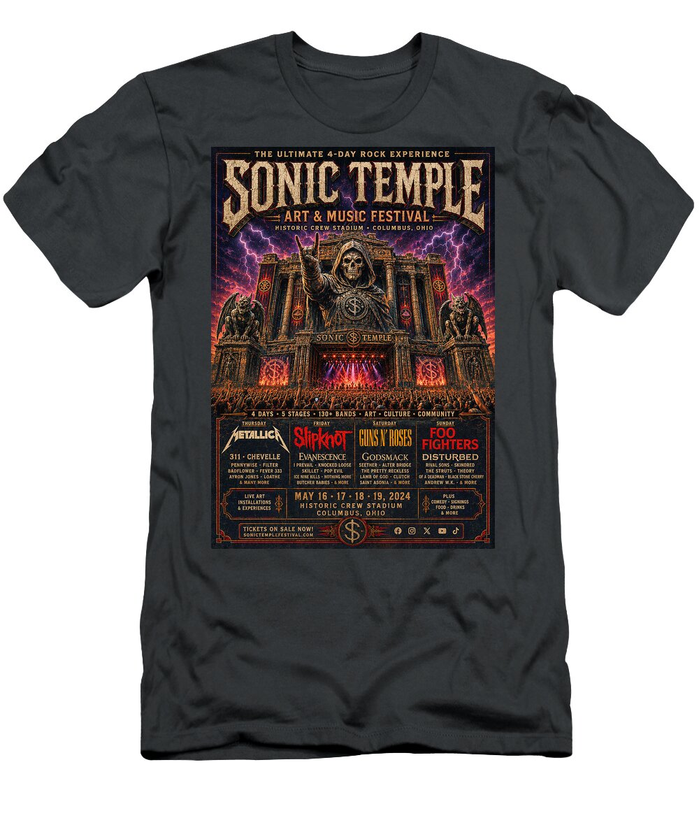 Sonic Temple Art and Music Festival Kevin Walker and Pixel Reverie T-Shirt